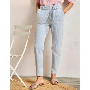 NWT Boden Tapered Denim Tie Waist Jeans, Size 10